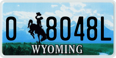 WY license plate 08048L