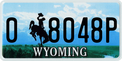 WY license plate 08048P