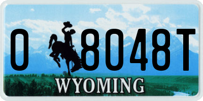 WY license plate 08048T