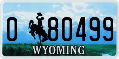 WY license plate 080499