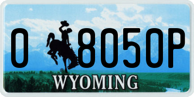 WY license plate 08050P