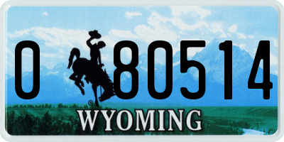 WY license plate 080514