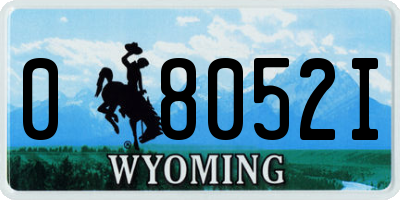 WY license plate 08052I