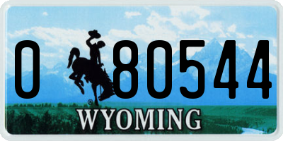 WY license plate 080544