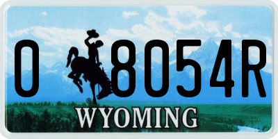 WY license plate 08054R