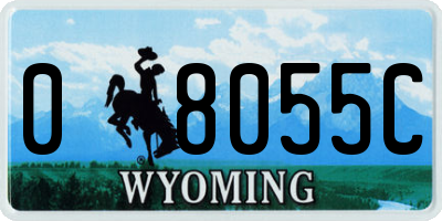 WY license plate 08055C