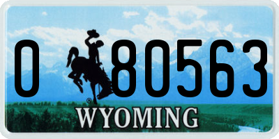 WY license plate 080563