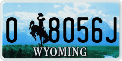 WY license plate 08056J