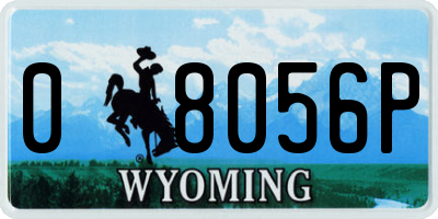 WY license plate 08056P