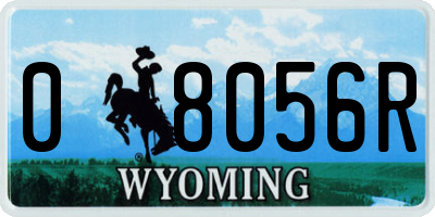 WY license plate 08056R