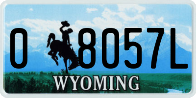 WY license plate 08057L