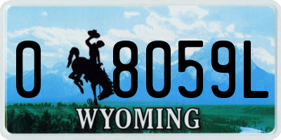 WY license plate 08059L