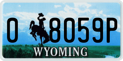 WY license plate 08059P