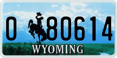 WY license plate 080614