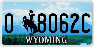 WY license plate 08062C