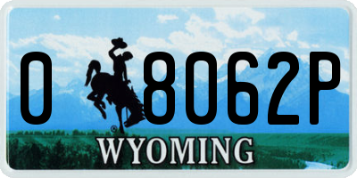 WY license plate 08062P
