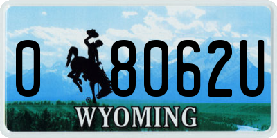WY license plate 08062U