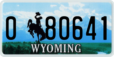 WY license plate 080641