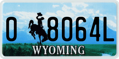 WY license plate 08064L