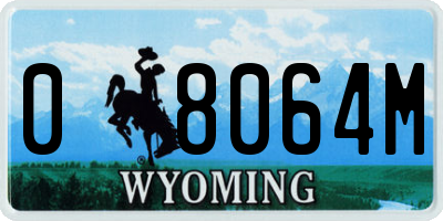 WY license plate 08064M