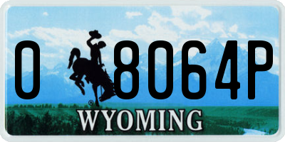 WY license plate 08064P