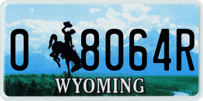 WY license plate 08064R