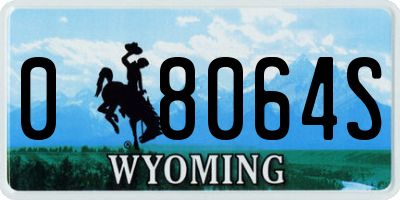 WY license plate 08064S