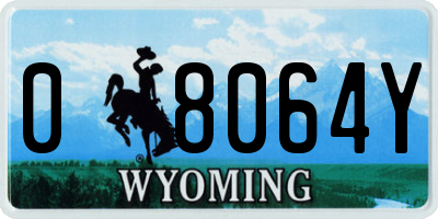 WY license plate 08064Y