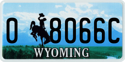 WY license plate 08066C