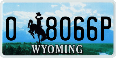 WY license plate 08066P