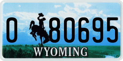 WY license plate 080695