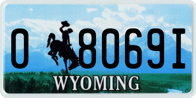 WY license plate 08069I