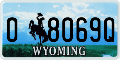 WY license plate 08069Q