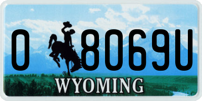 WY license plate 08069U
