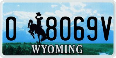 WY license plate 08069V