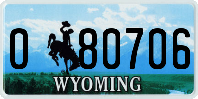 WY license plate 080706