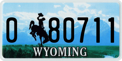 WY license plate 080711