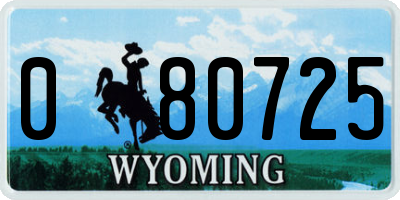 WY license plate 080725