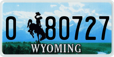 WY license plate 080727