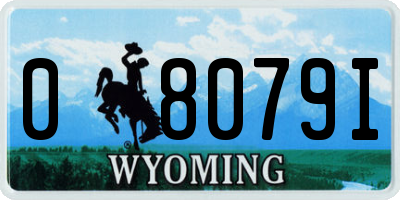 WY license plate 08079I