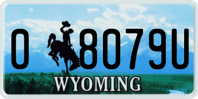 WY license plate 08079U