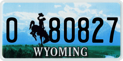 WY license plate 080827