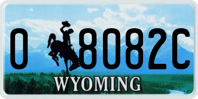 WY license plate 08082C