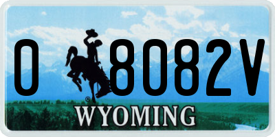 WY license plate 08082V