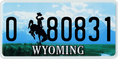 WY license plate 080831