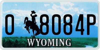 WY license plate 08084P