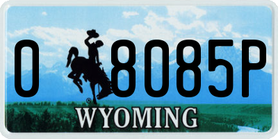WY license plate 08085P
