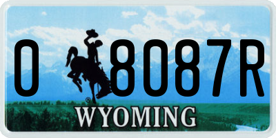 WY license plate 08087R