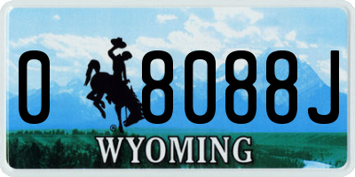 WY license plate 08088J