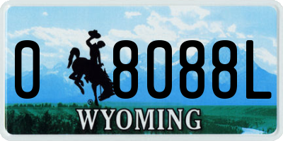WY license plate 08088L